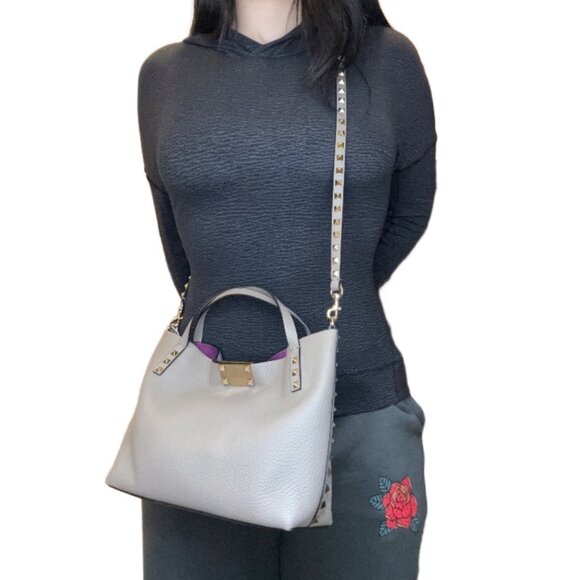 Valentino Taupe  Rockstud Tote - Picture 11 of 11